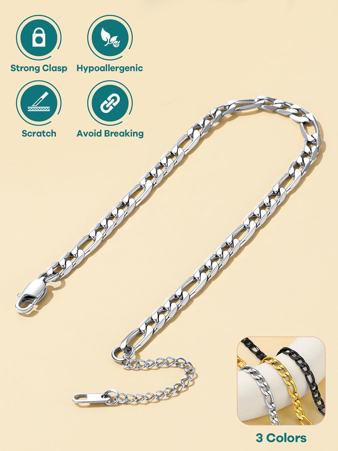 Supcare Stainless Steel Anklets Custom Ankle Chain (with Gift Package) - Image 7