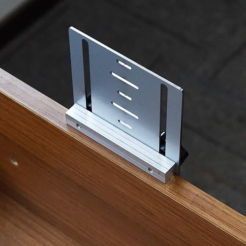 Miniatura 9 de Mousike Plantilla de metal para tirar de gabinete, plantilla de montaje de taladro para puertas y cajones de gabinete (negro, 1 unidad)