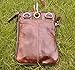 Le'aokuu Mens Genuine Leather Coffee Small Messenger Shoulder Satchel Waist Bag Pack (Coffee)