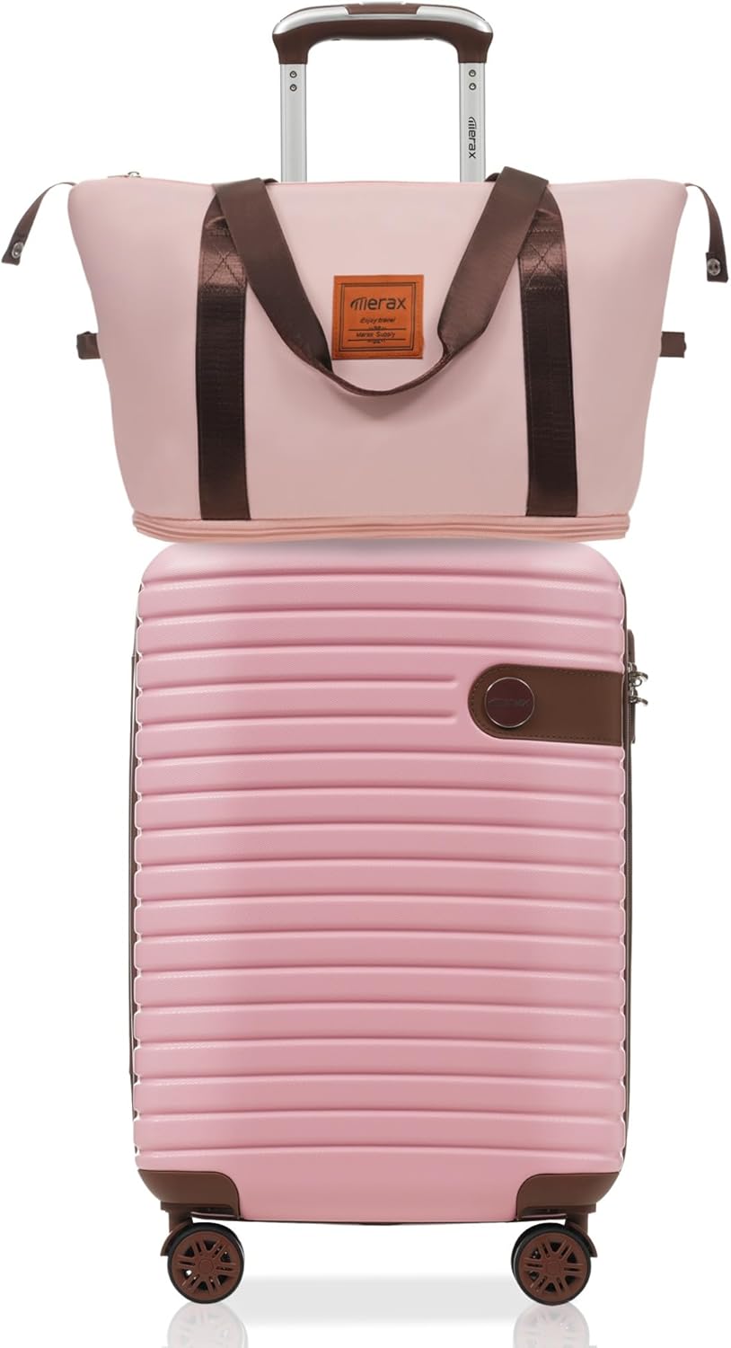 Merax 3 Piece Luggage Set with Spinner Wheels TSA Lock Lightweight Hardshell ABS Suitcase Airline Approved 22x14x9 Carry on Luggage