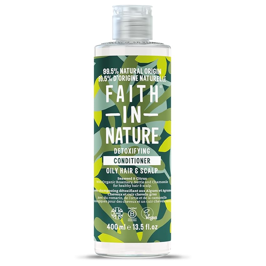 Faith in Nature Balsamo Naturale all'Alga Marina & Agrumi, Disintossicante, Vegano e Non Testato su Animali, Senza SLS e Parabeni, Tutti i Tipi di Capelli, 400 ml
