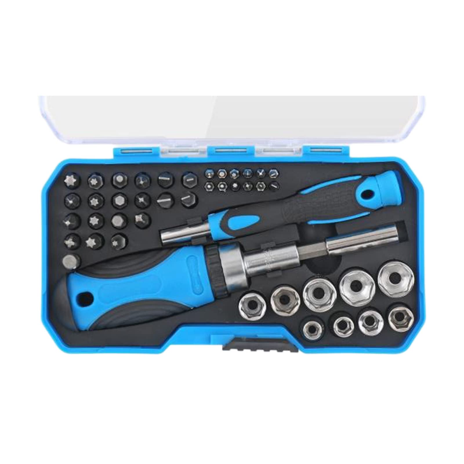 Msioytog Men's Set Of 44 Portable Screwdriver Multi-Bit Ratcheting Screwdriver Set With Storage Box Accuracy Multi-Bit For Home Accuracy Bits Set