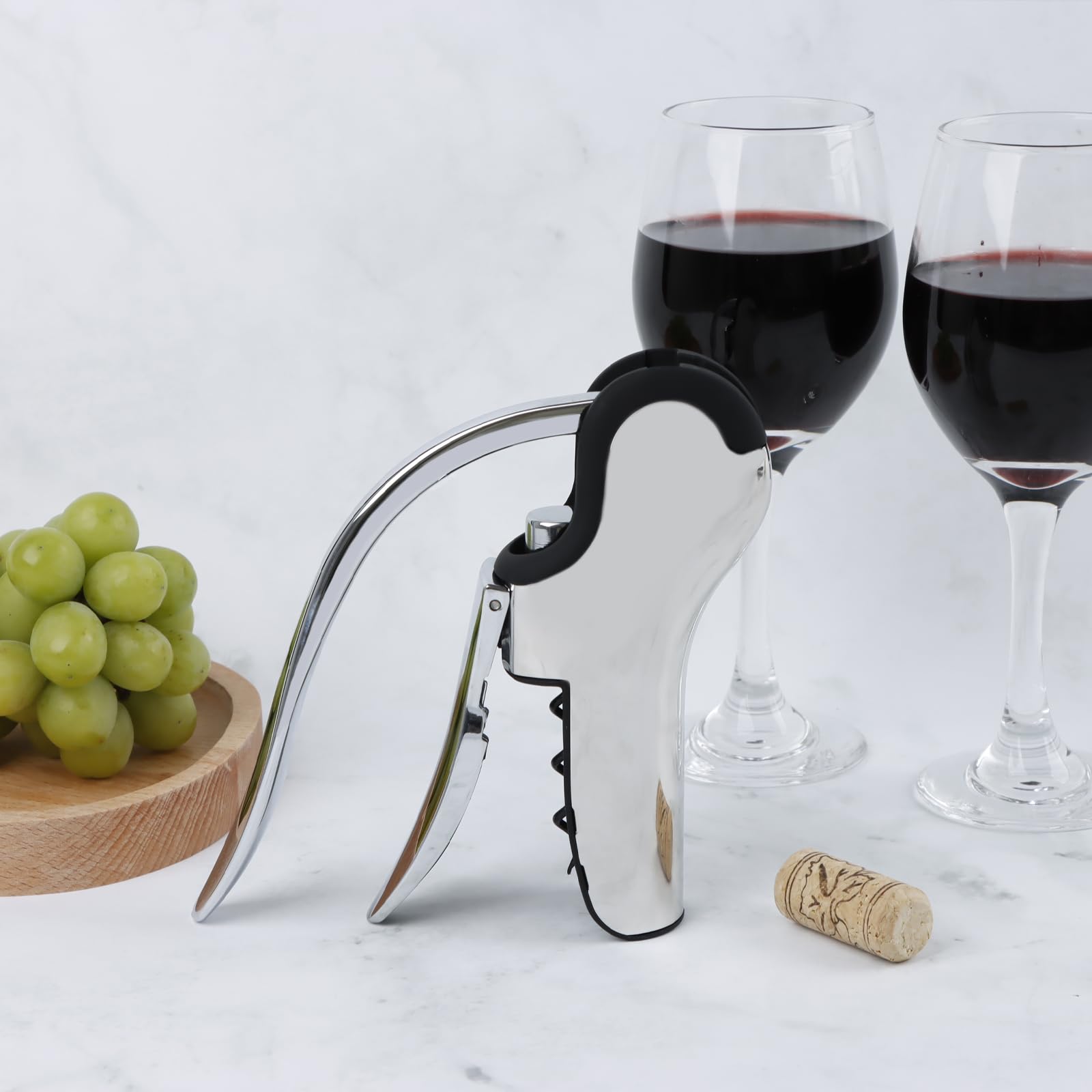 E. Palace in acciaio INOX verticale cavatappi a leva con tagliacapsule design Housewares integrata.