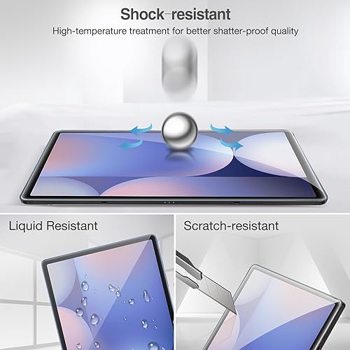 Miniatura 6 de ProCase Paquete de 2 protectores de pantalla para Galaxy Tab S9 FE+ PlusTab S9+ Plus de 12.4 pulgadas 2023, dureza 9H HD de vidrio templado