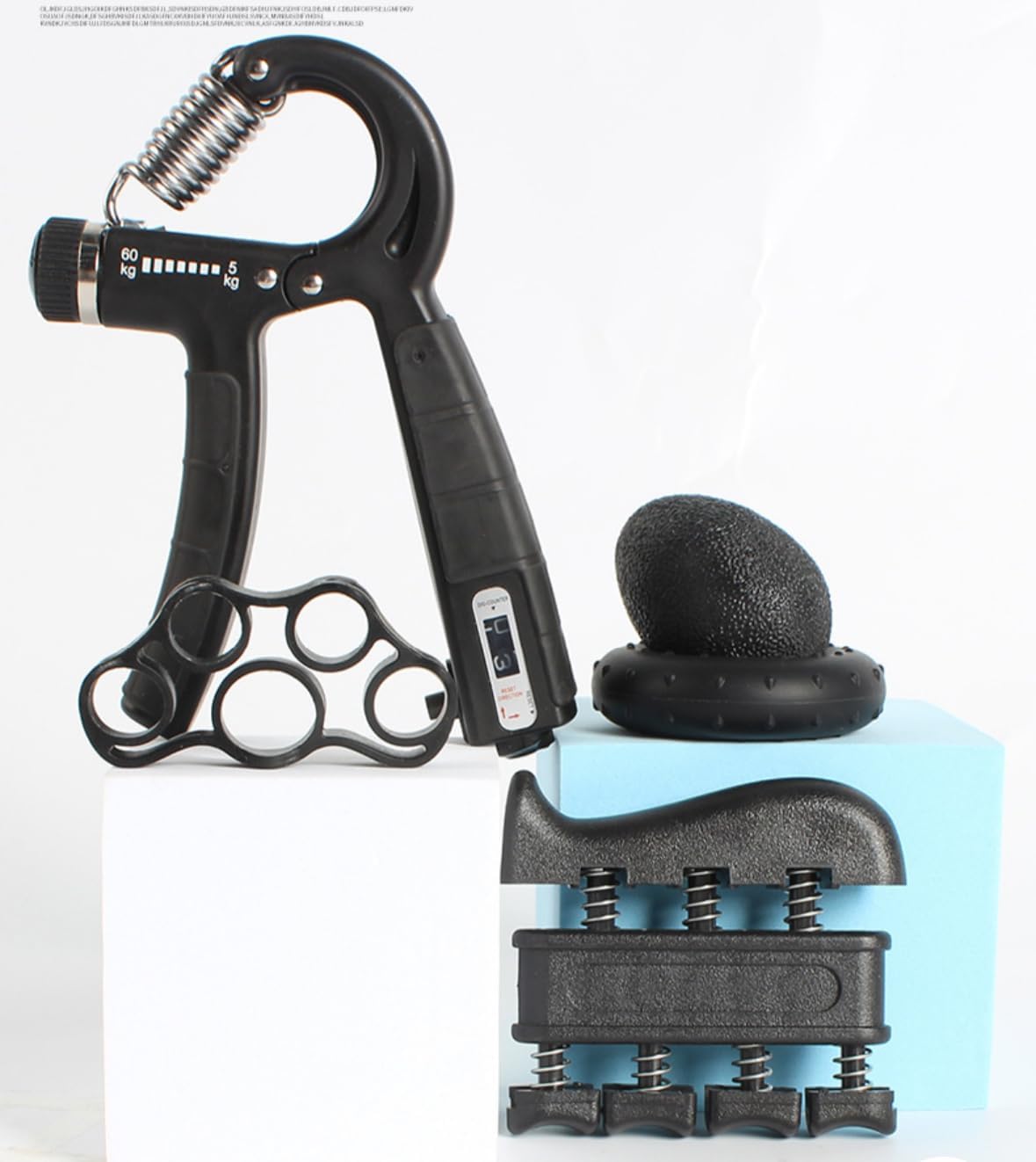 2 Pack Hand Grip Strength Trainer for Muscle Building with Counter, Adjustable Resistance 10-130 lbs, Wrist Forearm Strengthener Finger Strengthener