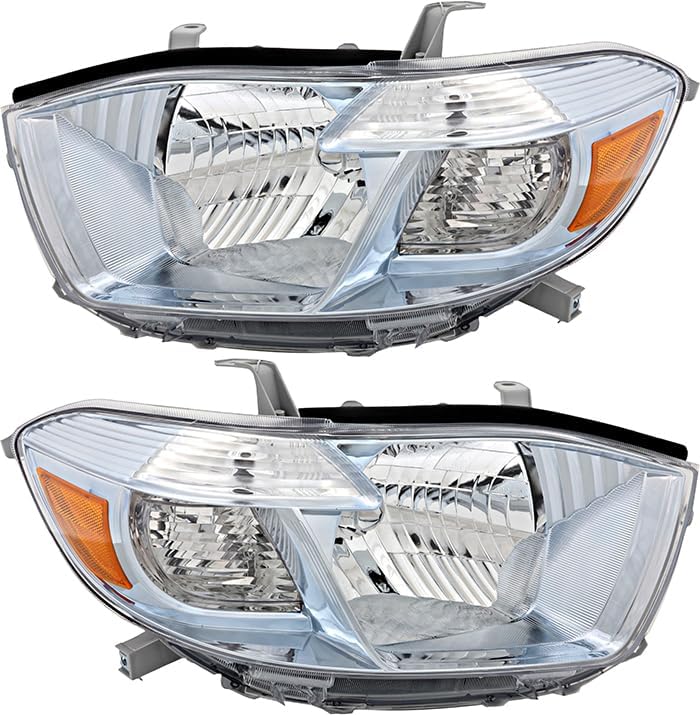 For Toyota Highlander Hybrid Headlight 2008 2009 2010 Driver and Passenger Side Headlamp Replacement