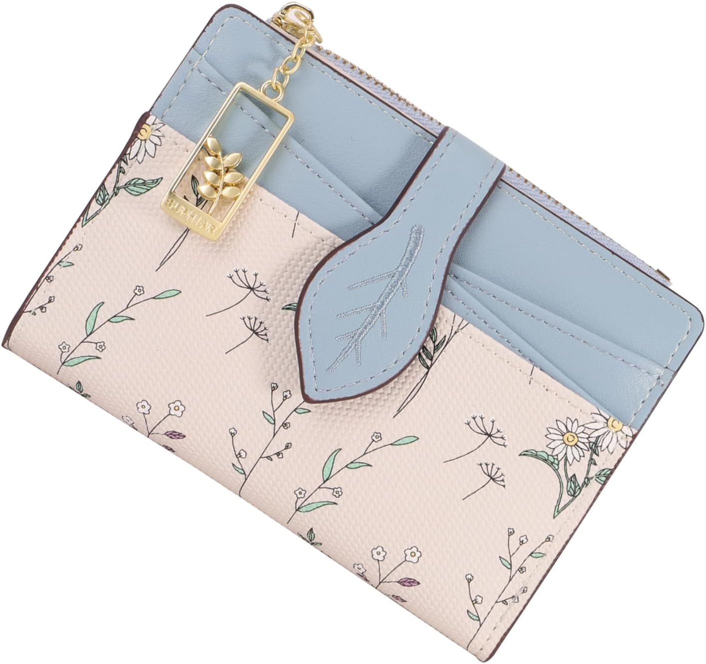 Practical Card Holder for Students Wear PU Zippers Pouches Multiple Compartments Compact Multi Pocket Coin Purse