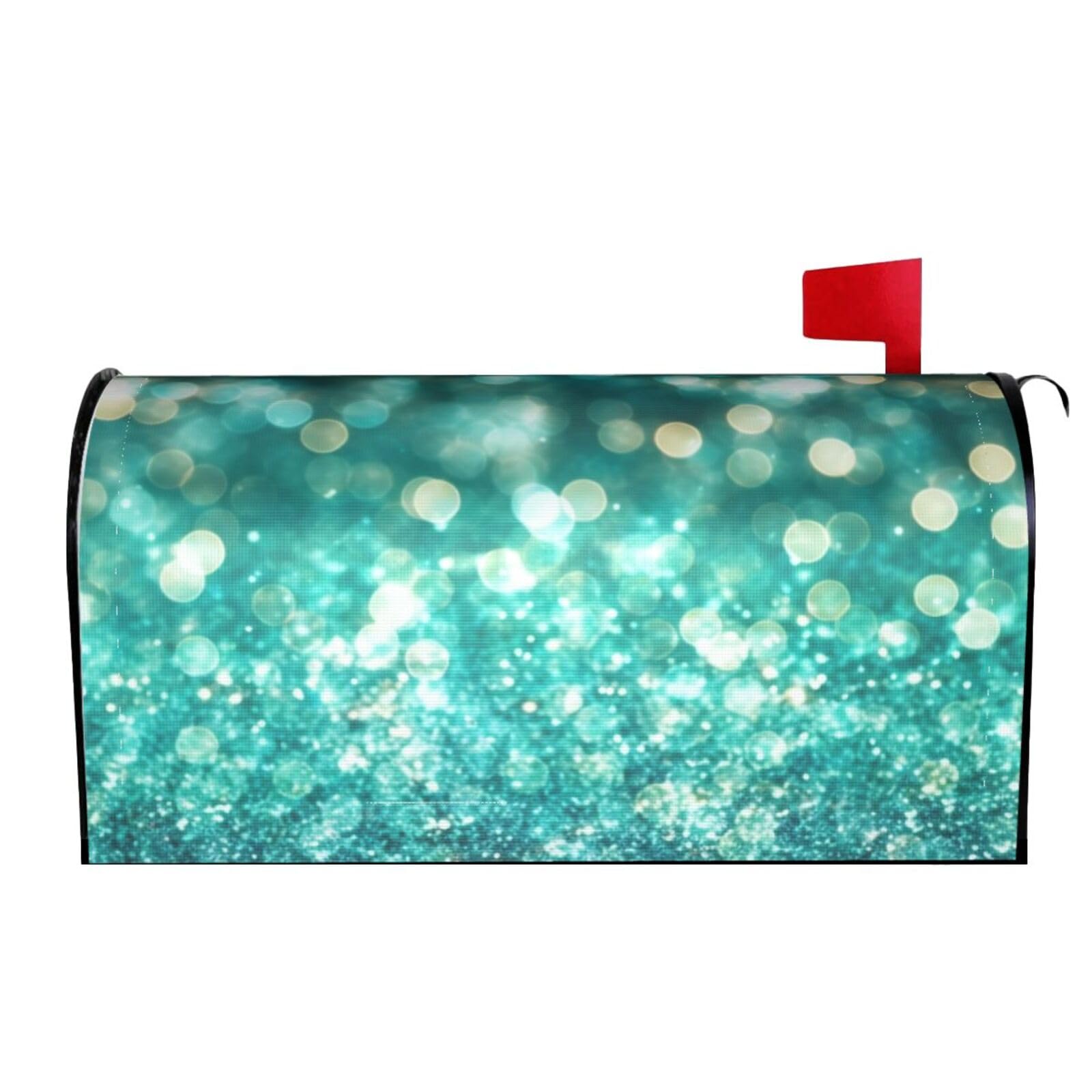 Spring Summer Mailbox Covers Magnetic Letter Post Box Cover Sparkling Mailbox Wrap Decoration Mailbox Post Cover for Garden Yard Outside Welcome Decor 25.5x21 in
