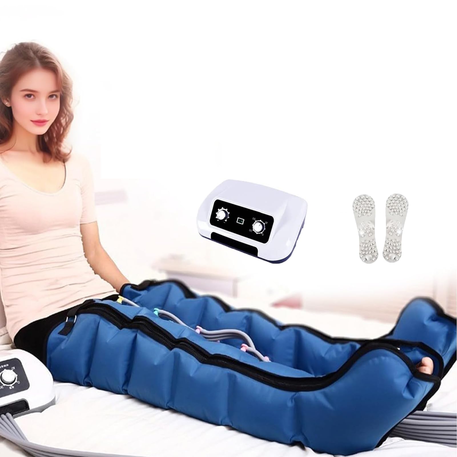 Presso Terapia Gambe linfodrenante | Pressoterapia massaggiatore Gambe per casa | Massaggiatore Elettrico a Compressione d'Aria | Trattamento Lipedema e Problemi Linfatici