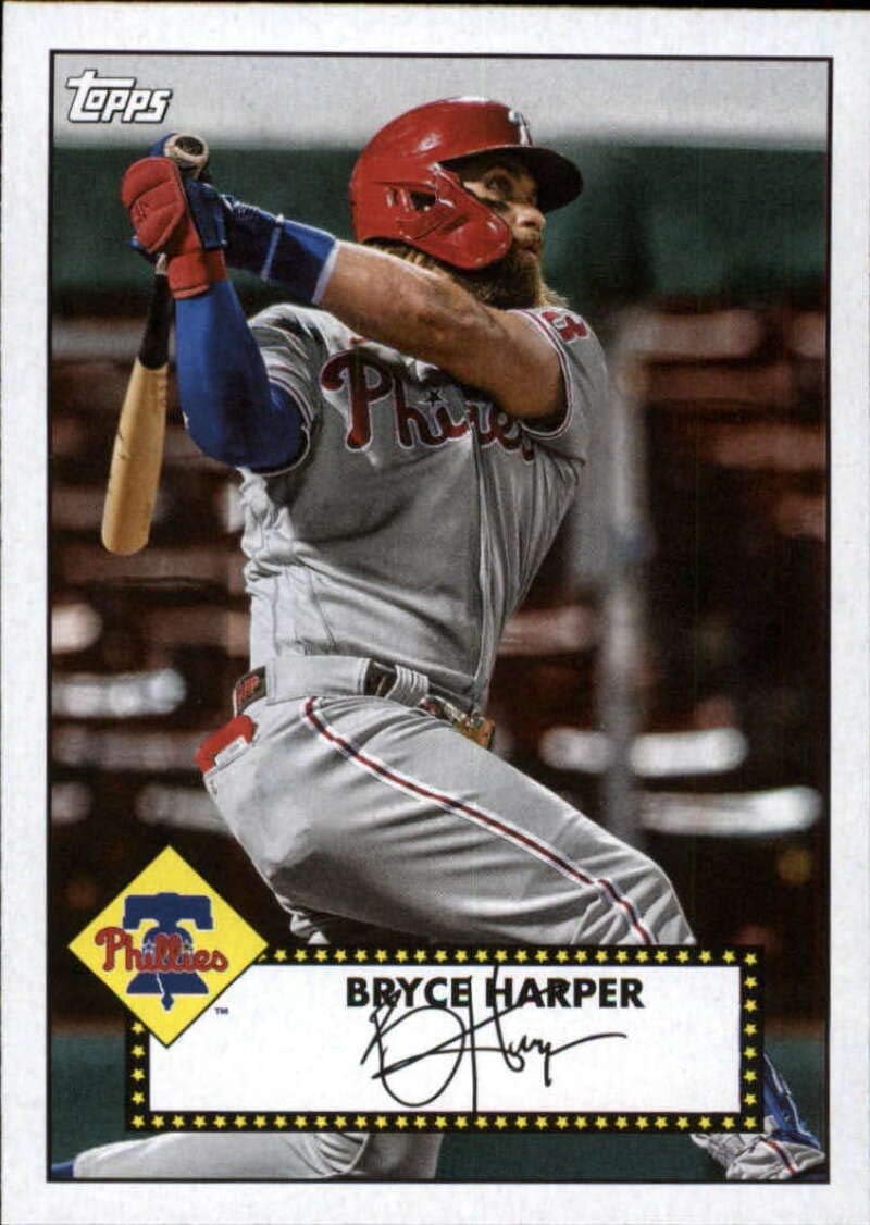 2021 Topps Series 1 Baseball 1952 Topps Redux #T52-21 Bryce Harper Philadelphia Phillies Official MLB Trading Card Thumbnail