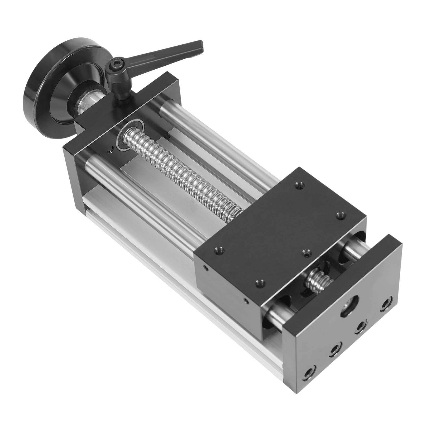 Actuador Lineal Manual de 100 mm con husillo de Bolas y riel Lineal, Eje óptico Doble, actuador Lineal Manual con Volante, Mesa Deslizante Manual para Equipos mecánicos