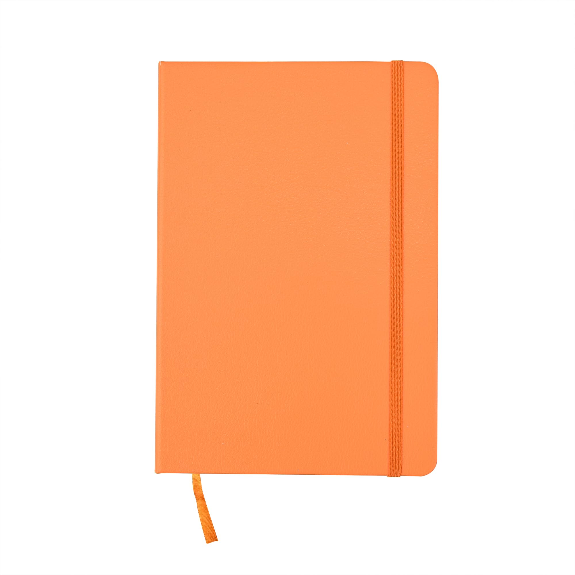 ARPAN Classic A5 Hardback Cover, Ribbon Marker with Elastic Closure Notebook Diary with 80gsm Paper, 136 sheets Perfect for Office, Home, School, Business (Orange) — image 1
