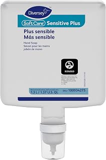 Diversey 100934275 Soft Care Sensitive Plus Hand Soap, Dye Free & Fragrance Free Gentle Handwash for IntelliCare Dispenser, 1.3-Liter