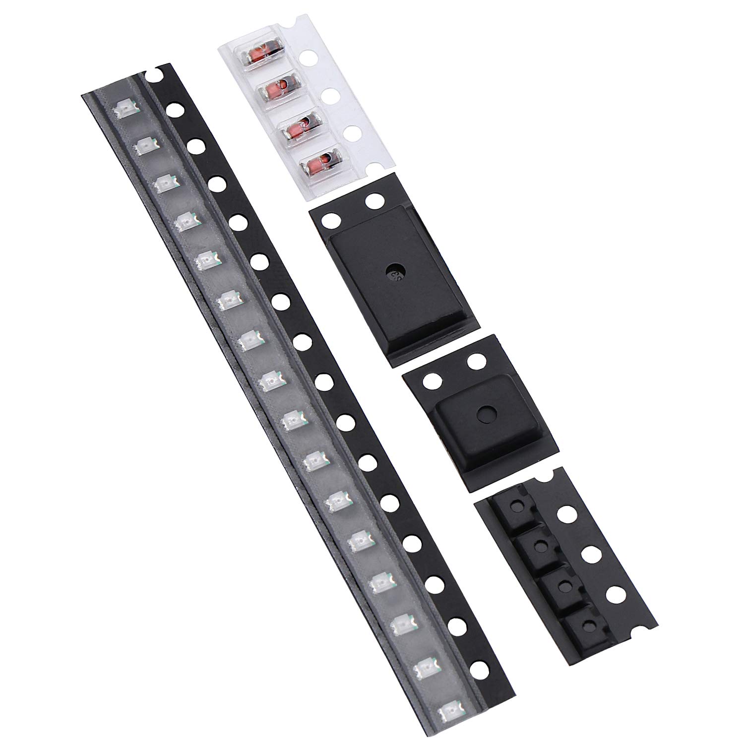 3x Elektronik DIY Kit Mit Blinkenden LEDs | SMD Lötübungen Für Anfänger | Inkl. 125 Bauteile