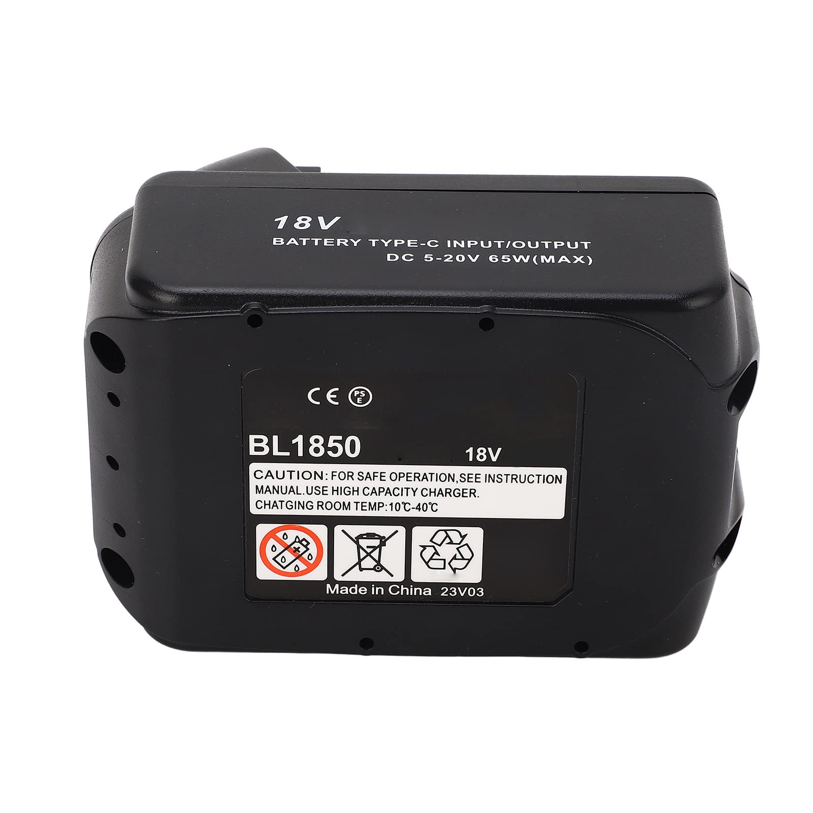 TARSHYRY Batería de Iones de Litio de 18 V con Indicador de Alimentación LED Tipo C para Varios Modelos, Alta Capacidad y Rendimiento Duradero (5.0 Ah)