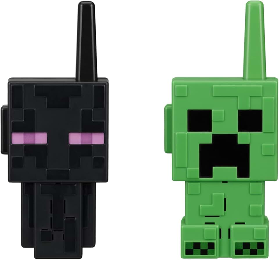 eKids Minecraft Walkie Talkies for Kids, Static Free and Extended Range, Indoor and Outdoor Toys for Fans of Minecraft Toys