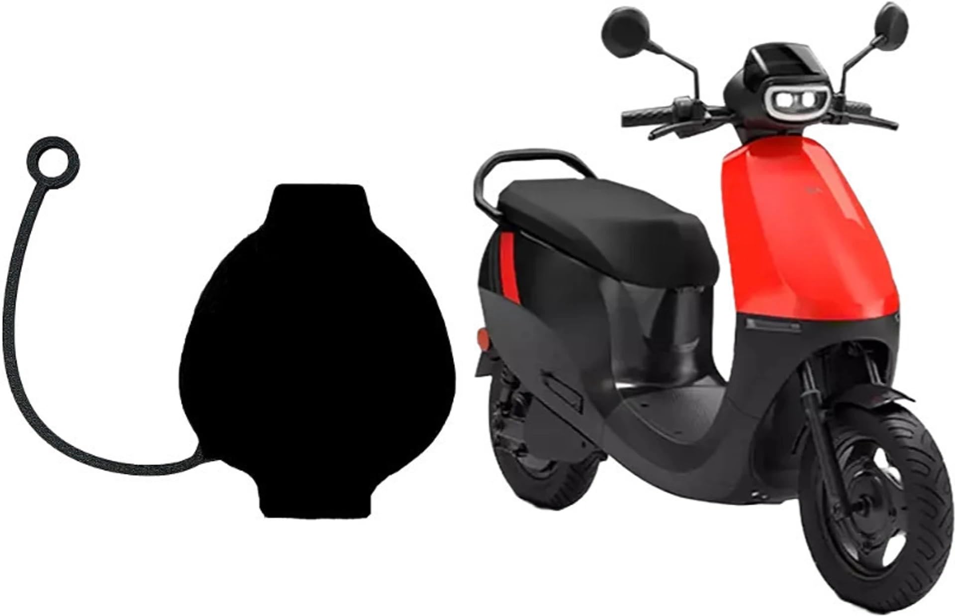 Charging Port Dust Cap Cover for Ola Electric Scooter, Black, with Tether Cord-image-30