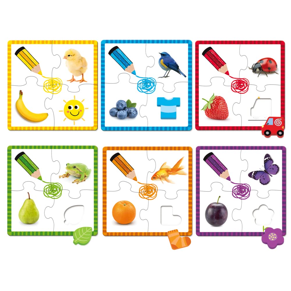 Goula - 6 color puzle de cartón para aprender los colores para niños a partir de 2 años
