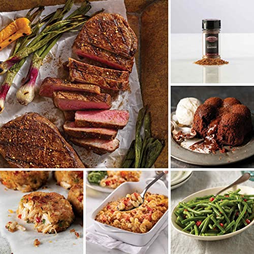 Omaha Steaks Valentine's Steakhouse Dinner (Boneless New York Strips, Gourmet Crab Cakes, Lobster Mac & Cheese, Green Beans in Butter Sauce, Chocolate Molten Lava Cakes, and Omaha Steaks Seasoning)