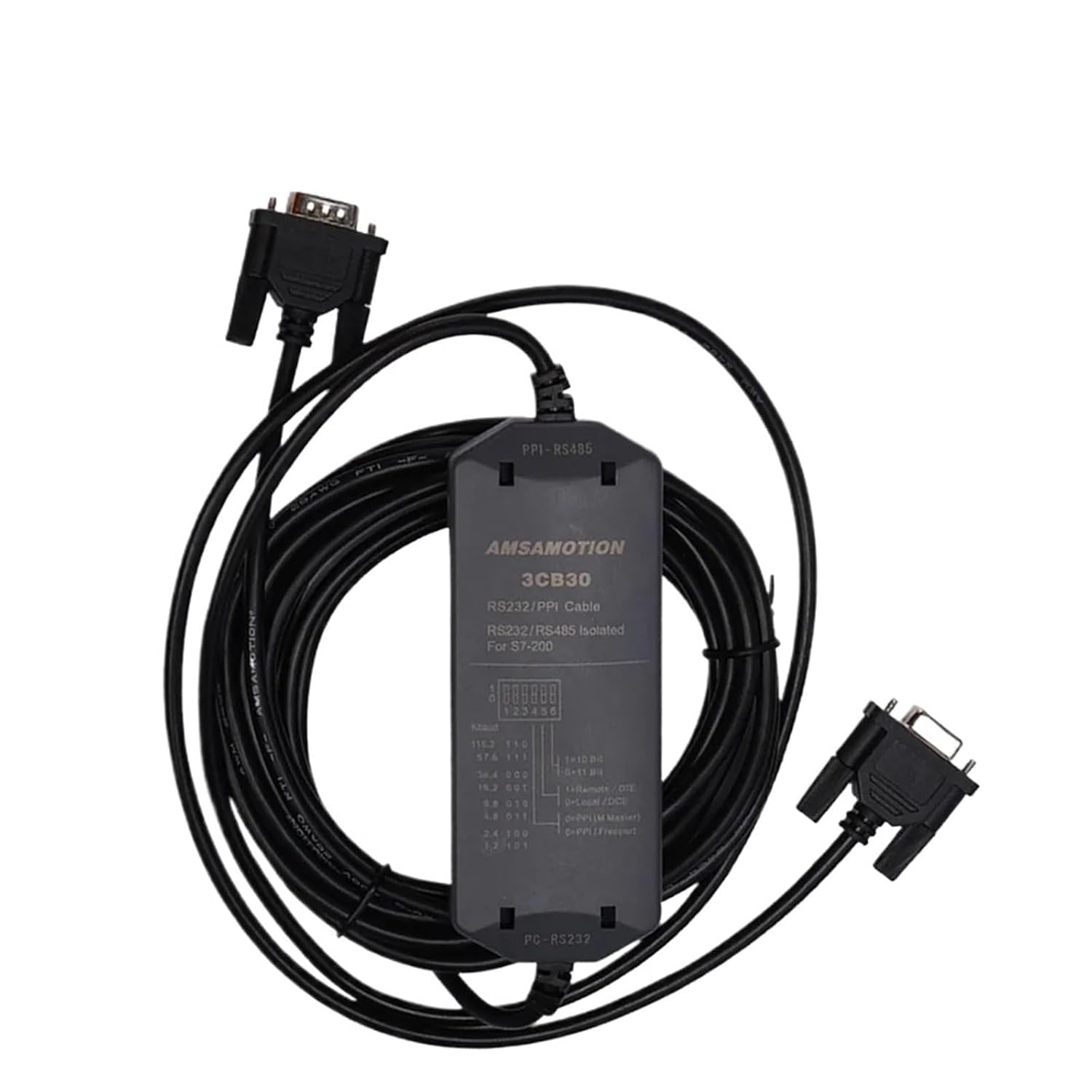 S7-200 PLC Programming Cable PC-PPI+ Adapter for 6ES7901-3CB30-0XA0 Download Line 187.5kbps Support WIN7/XP(USB-PPI (USB Type))