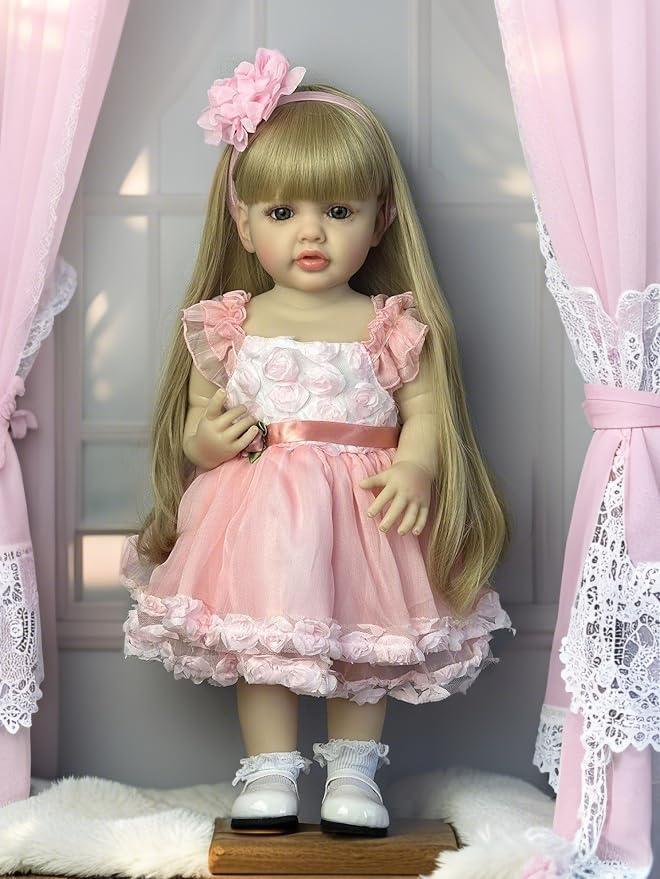 Muñeca Reborn bebé realista 22 pulgadas vinilo suave miniatura 1