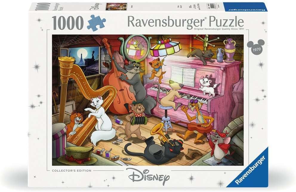 Ravensburger Disney Collector's Edition: The Aristocats 1000 Piece Jigsaw Puzzle for Adults - 12000753 - Handcrafted Tooling, Made in Germany, Every Piece Fits Together Perfectly