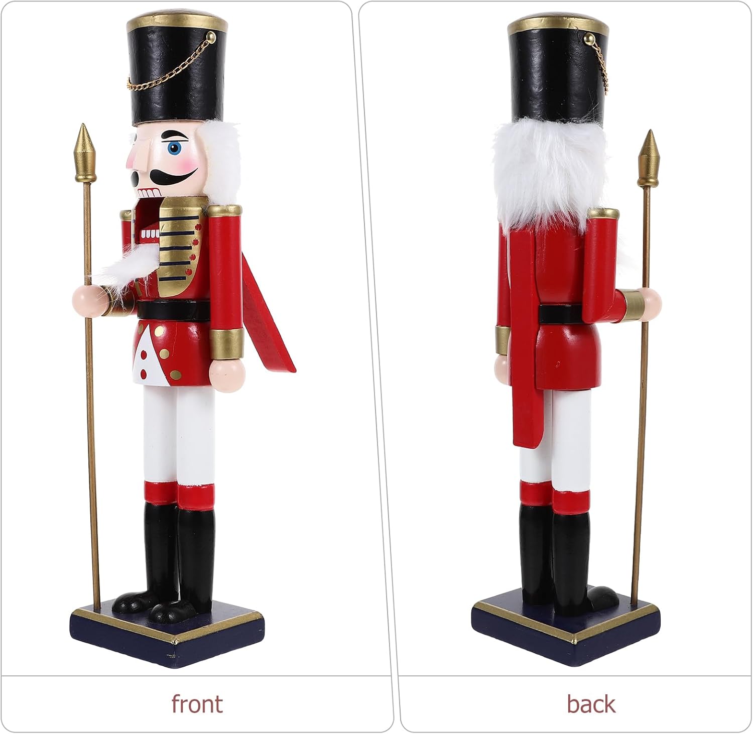 Abaodam Traditional Wooden Nutcracker Soldier Figure Christmas Decorations for Indoor Holiday Decor Festive Tabletop Accent Classic Christmas Ornaments for Home and Tree Decor