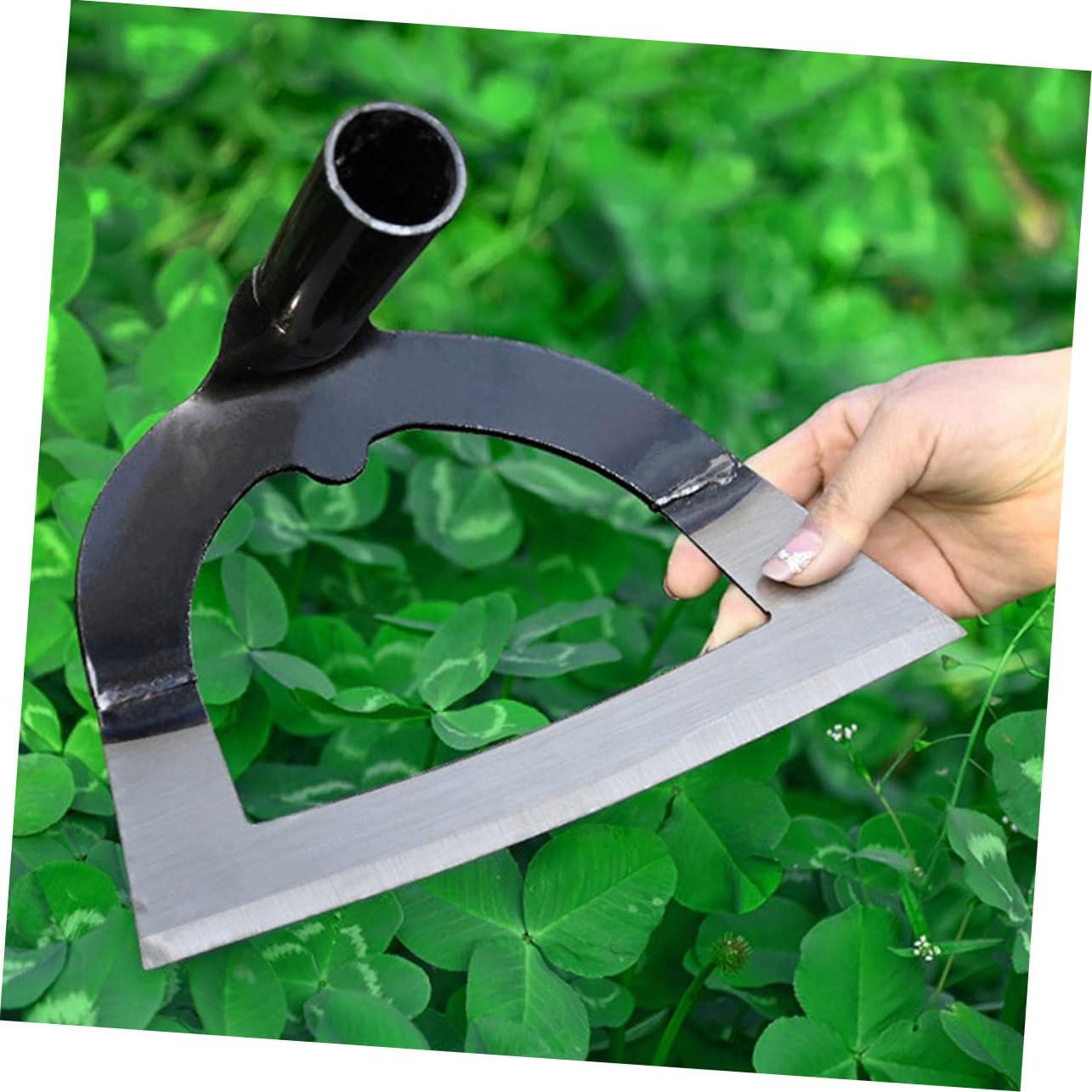 POPETPOP Heavy Duty Stainless Steel Garden Hoe Tool for Weeding and Cultivating Durable Gardening Hand Tool for Backyard and Vegetable Gardens