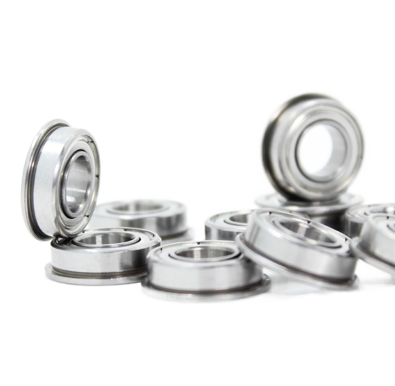VSPPJYFG Bimetal Seal Shield Micro deep Groove Bearing 10PCS F688ZZ 8x16x5mm ABEC-1 Flanged Ball Bearings