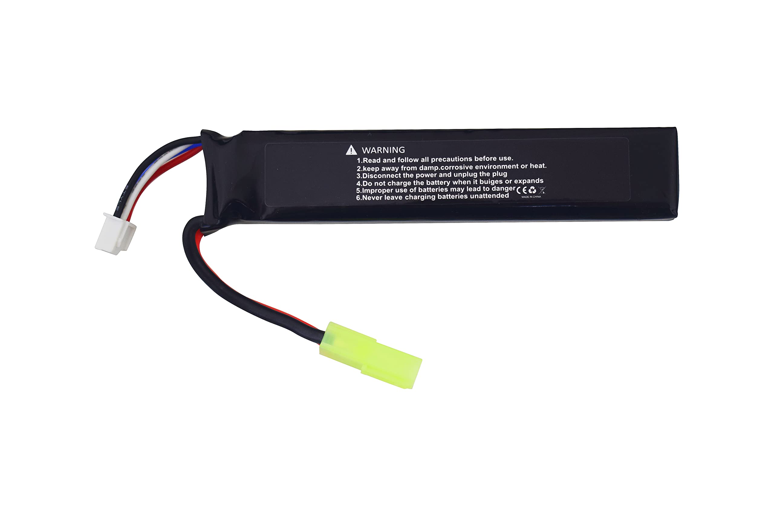 2PZ 3S 11.1V 1500mAh 25C Batteria con Connettore Mini Odamiya per G36C M4A1-RIS M4A1 CAR15 MP5A5 M249 MP5K MC51 FNP90 AK47 G3A4 G36 Airsoft Aggiornamento Modifica e Altre Serie Giocattolo