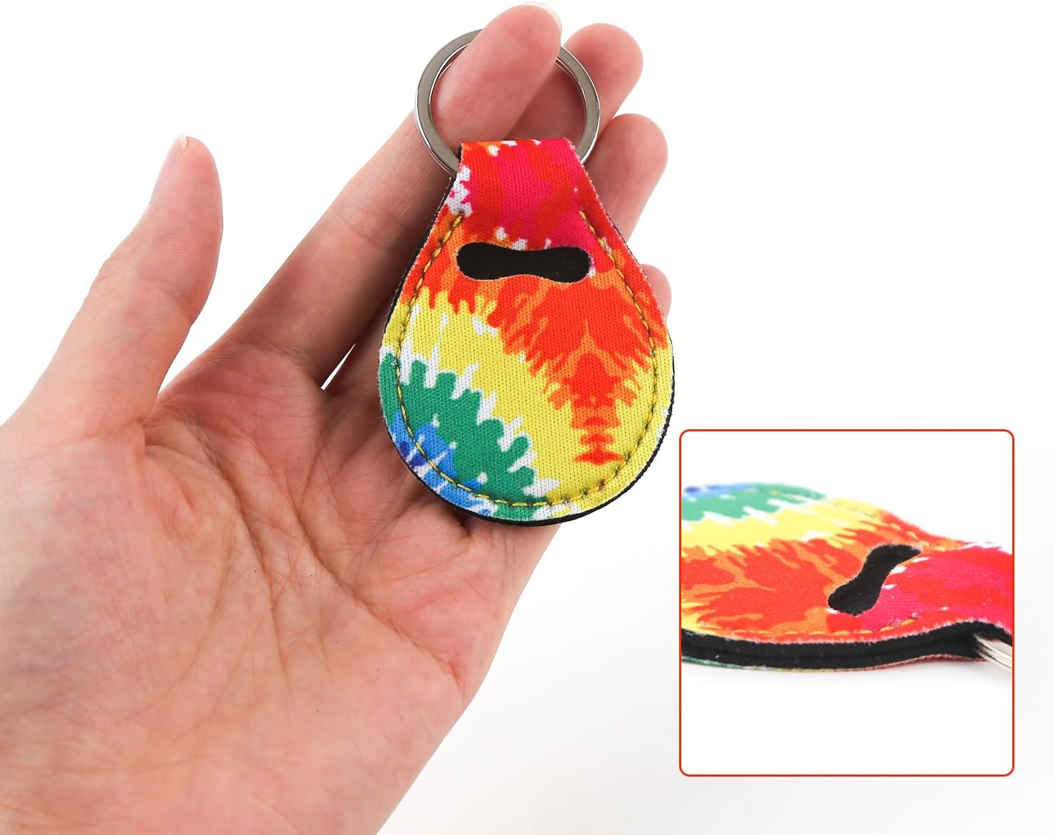 12 Pcs Quarter Holder Keychain Lip Balm Keychains Holder 12 Colors image 3