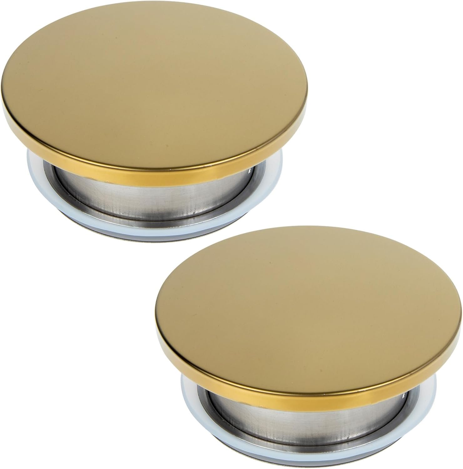 2pcs 304 Stainless Steel Teapot Lid with Silicone Ring, Wear-resistant Kitchen Jug Covers for Daily Use, Replacement Pitcher Accessories for Cold Water and Tea Jugs