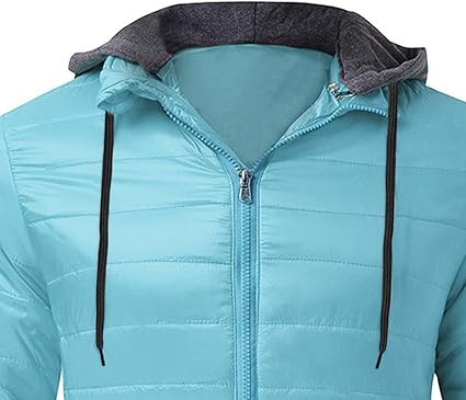Herren Steppjacke Winter - Leichte Übergangsjacke Mit Stehkragen, Baumwolle Gepaddet