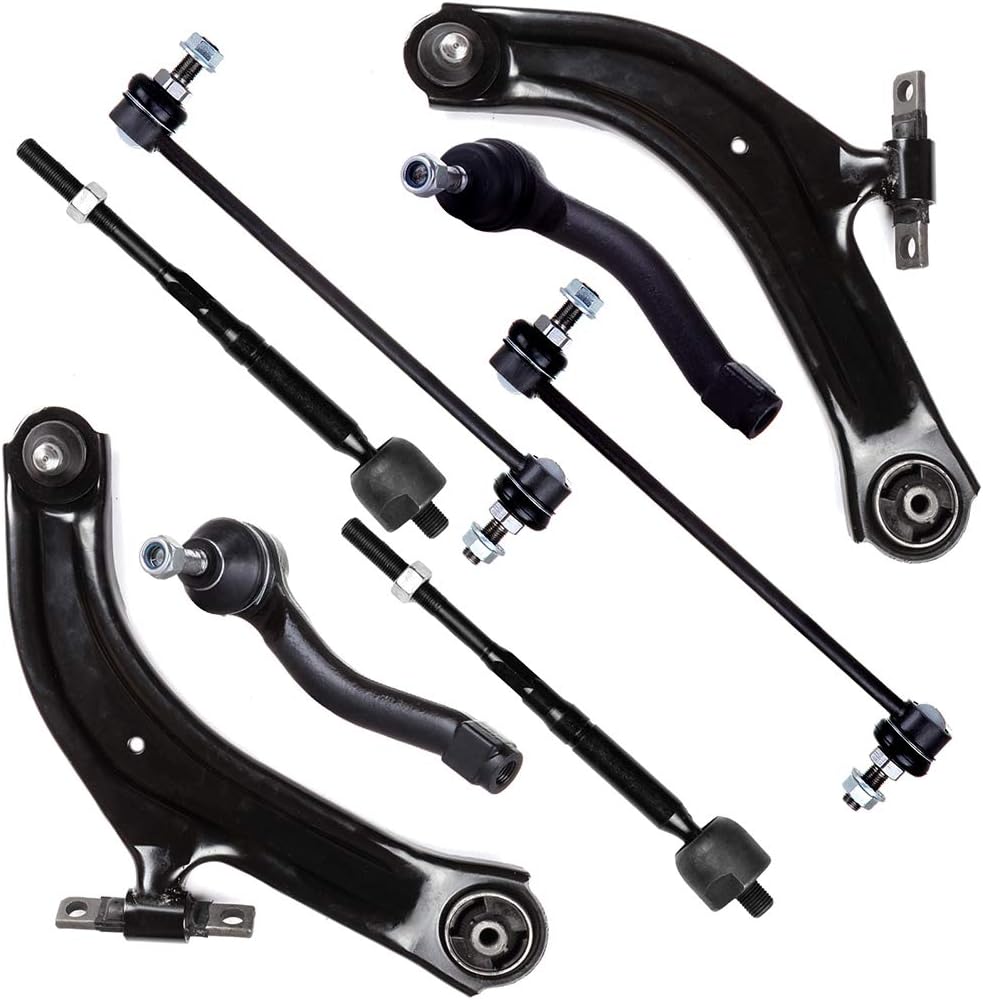 ASAPE Front Control Arm And Ball Joint Tie Rod Suspension Kit Replacement for 2007-2012 for Nissan Sentra - 8PCS Set