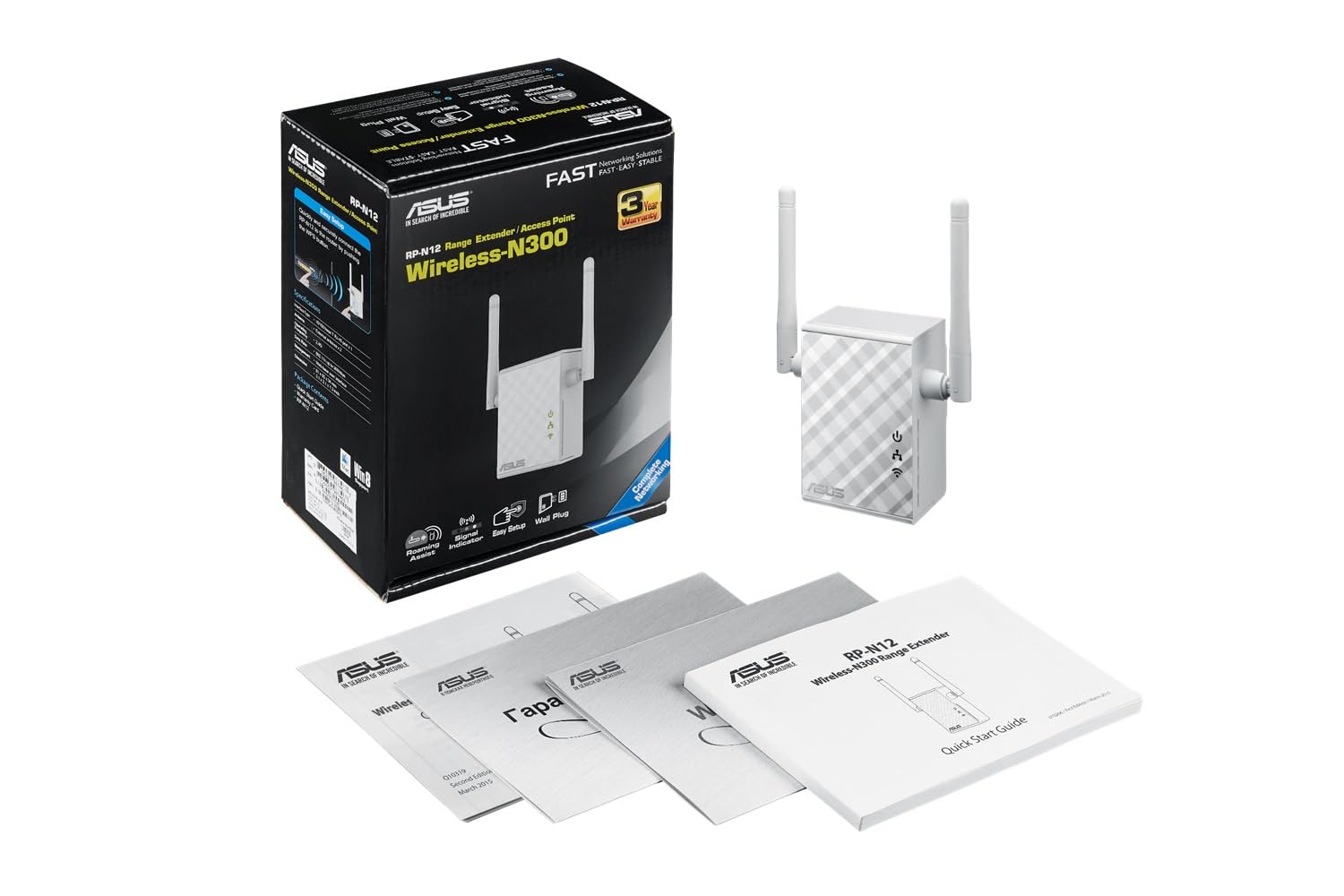 Asus RP-N12 Punkt Dostępu, Biały, 8 x 6 x 3 cm
