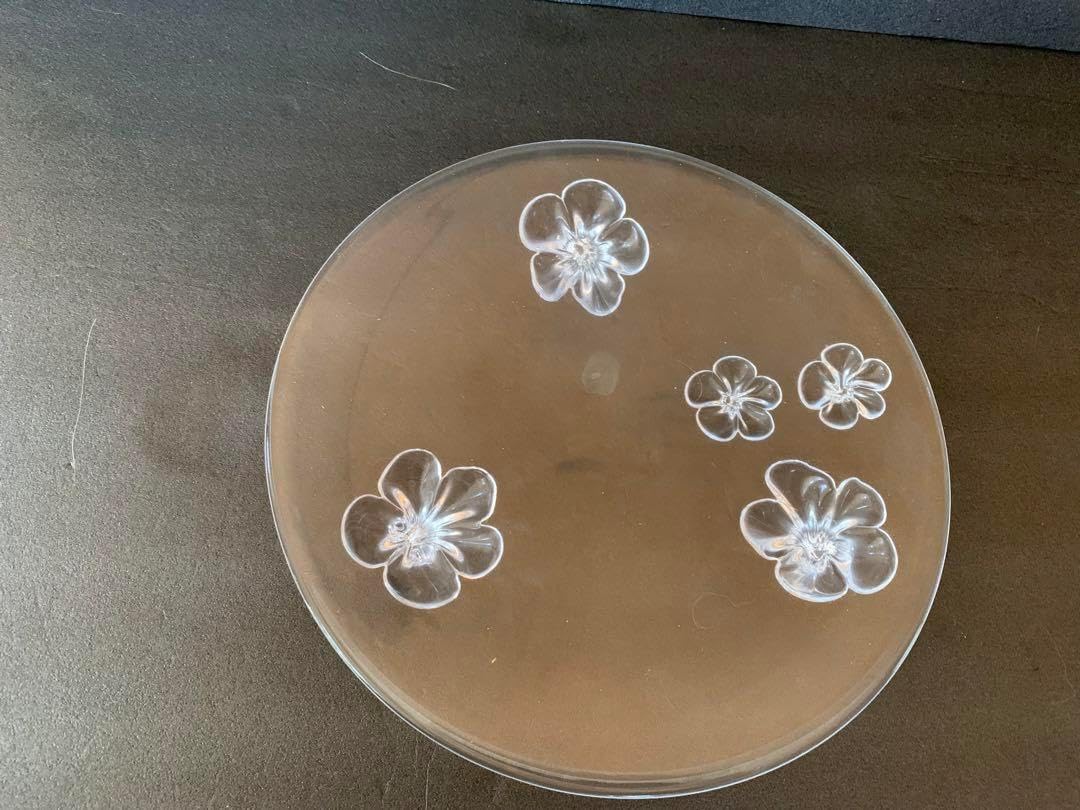 カメリア:プレート (23cm) クリアー. スガハラ Sghr カメリア:プレート