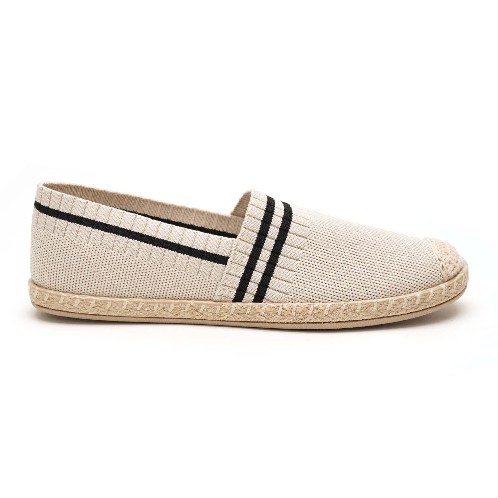 GLAMORA Espadrilles Femme Maille Respirante Été Slip-on Légères Semelle Corde Tressée Confort Marche Quotidienne Antidérapantes Souples Ballerines Tricot Mocassins Casual Voyage Ville
