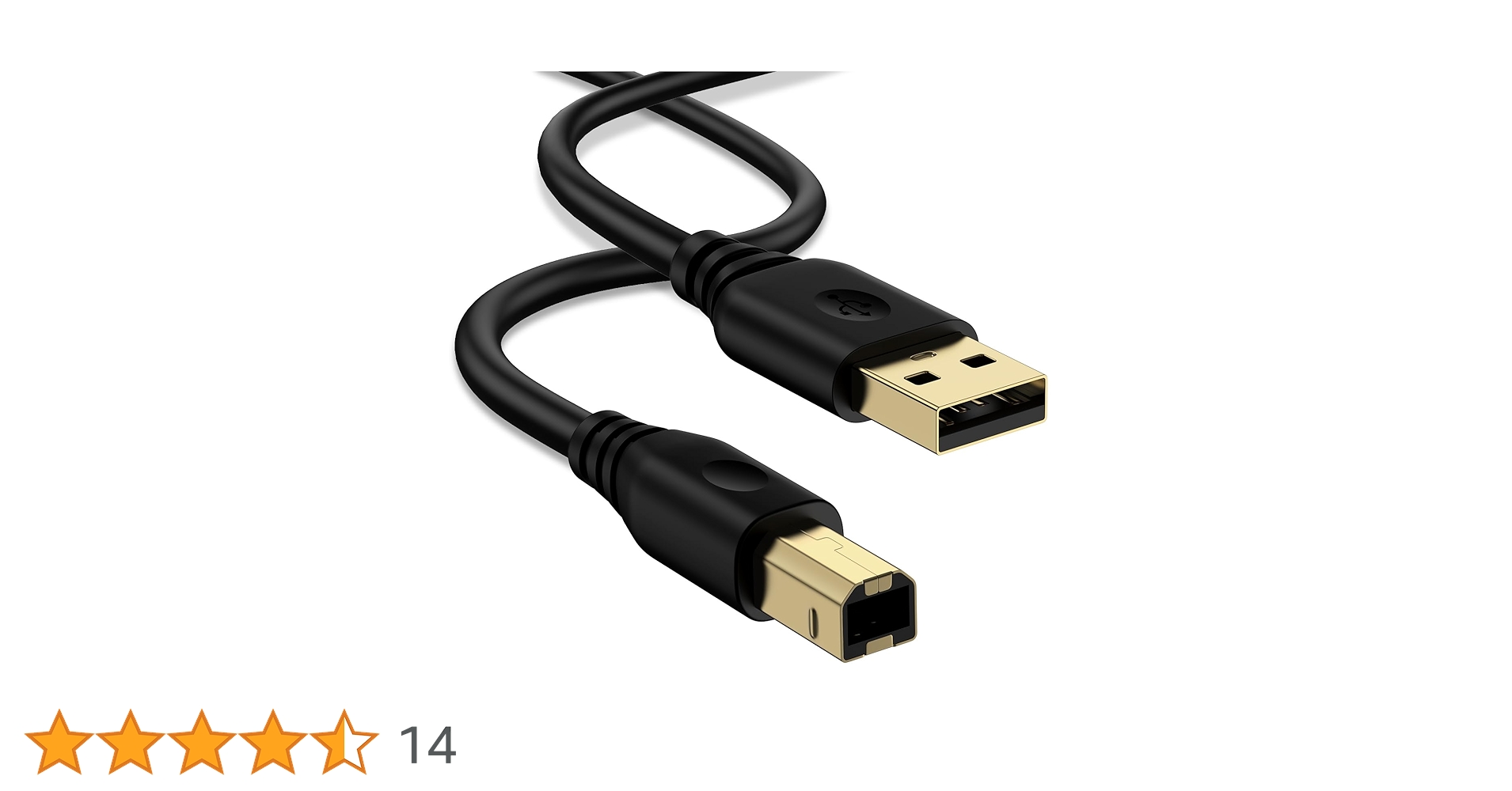 ポータブルプリンター USBケーブル付き プリンター用USB-AtoBケーブル 1.5m USB2.0 コード1.5メートル
