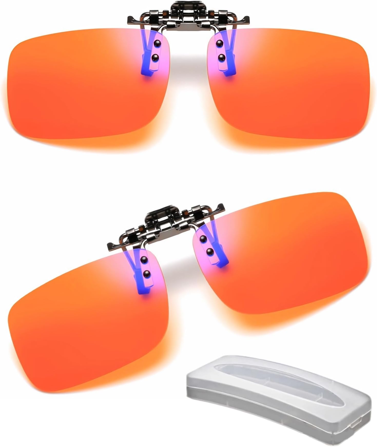 Clip on Flip up Polarized Lens For Prescription Glasses UV Protection Sunglasses (Clear lenses not Polarized)