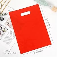 Vista 2 de Bolsas de mercancía para compras, bolsas rosas para pequeñas empresas con asas, bolsas de compras de plástico para boutiques, venta al por menor