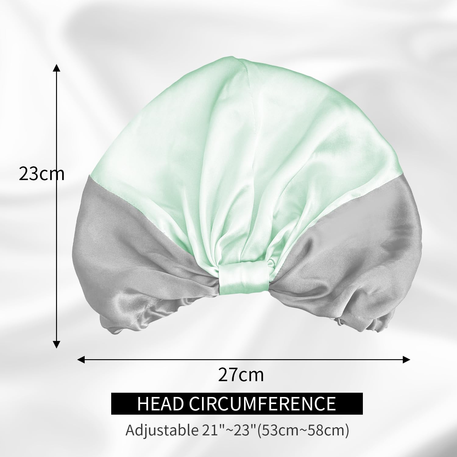 townssilk 100% Mulberry Silk Women's Night Cap, 16 Momme Sleep Cap, Silk Shower Cap, Good for Hair Protects Hair - Image 4