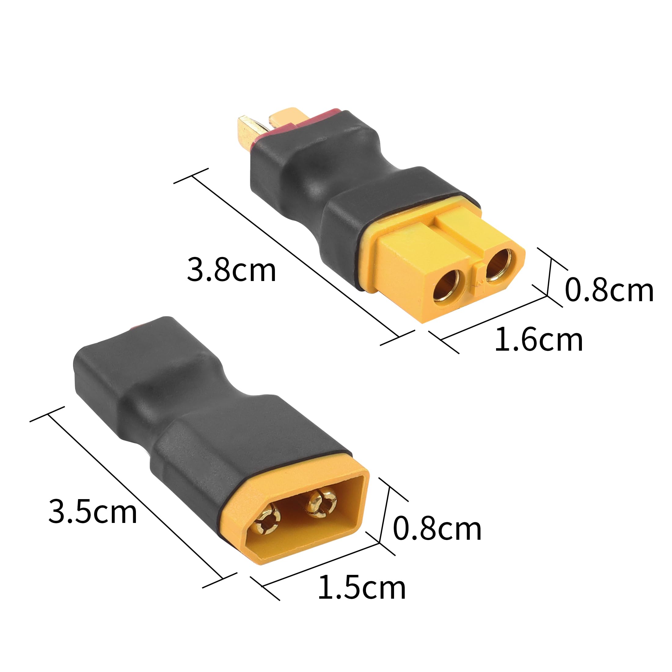 Senven Bynurdda elec (10 paar) XT60 mannelijke vrouwelijke adapter, XT60 mannelijke vrouwelijke ronde stekkerconnector - Hoogstroomconnector voor RC Lipo-batterijadapter, 20 stuks 40 stuks krimpkous