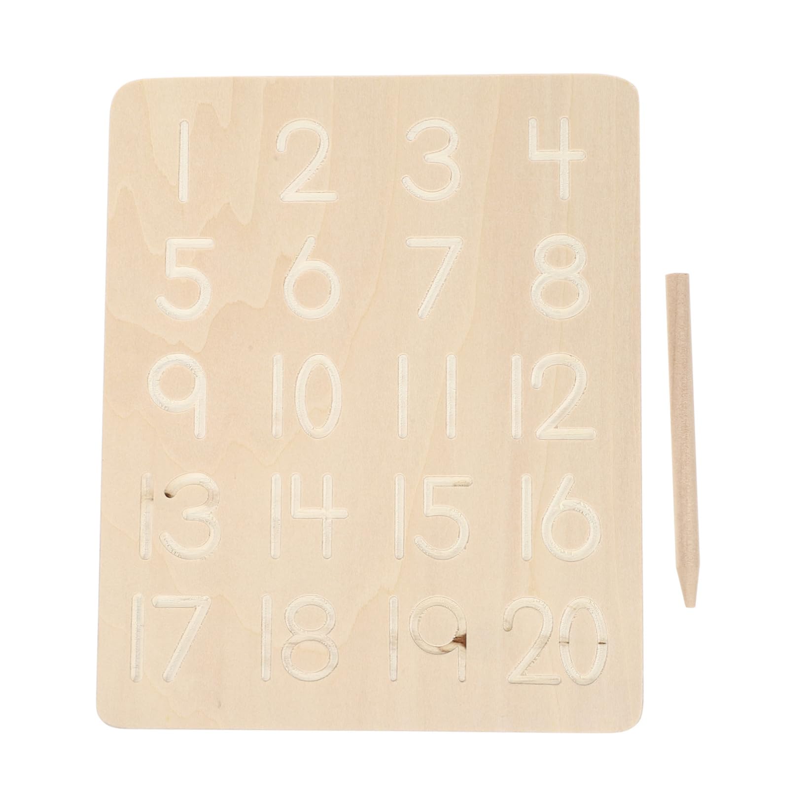 CIYODO Wooden Number Teaching Aid Board Concave and Convex Groove Design, Early Educational Toy for Boys and Girls to Exercise Memory Capacity and Safe for Baby Skin, for Early Learning