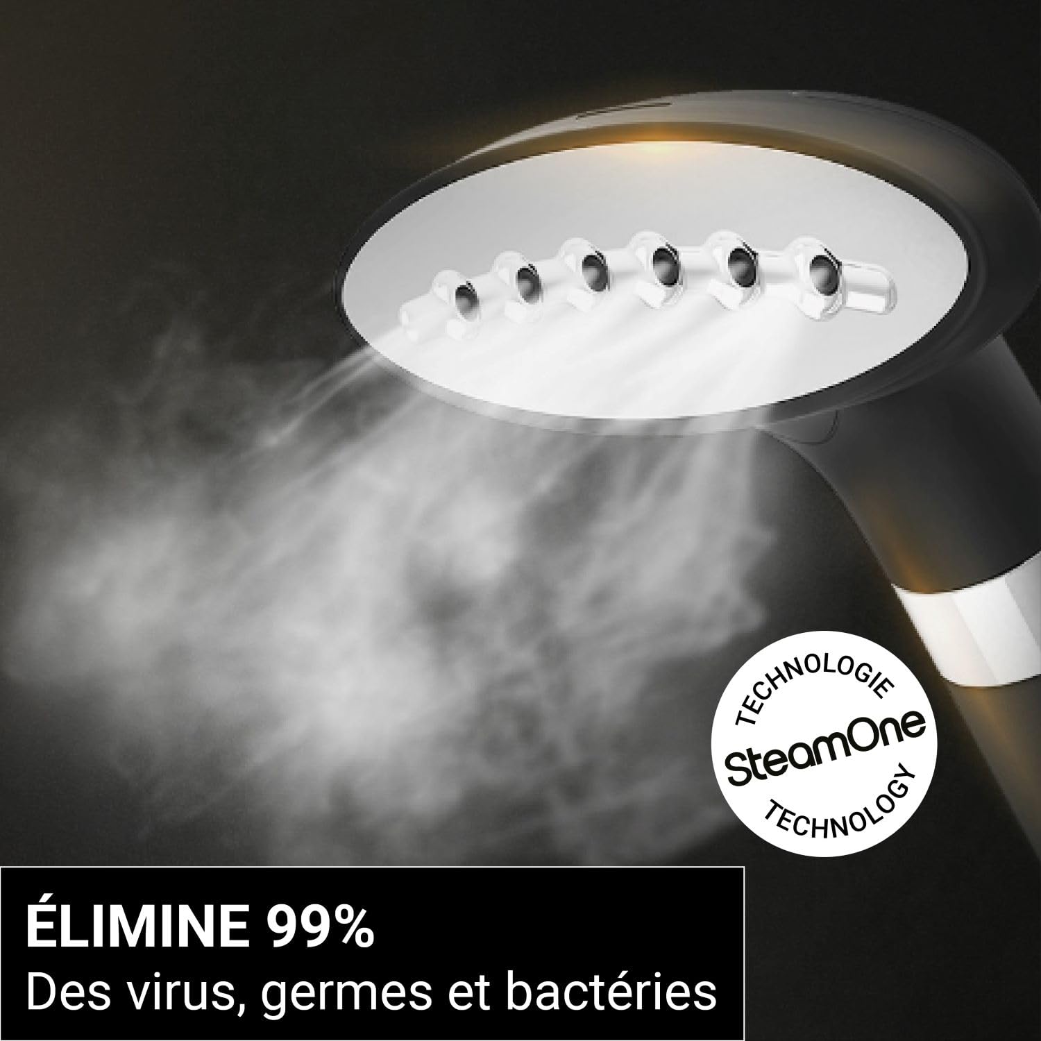 SteamOne - Steamer Défroisseur Vapeur 1800W 40g/min H18B - Fer Vertical Autonomie 45min (1800ml) - Élimine 99,99% d'Impuretés - Prêt en 60s - Câble 2m - Tuyau Triple Protection Thermique
