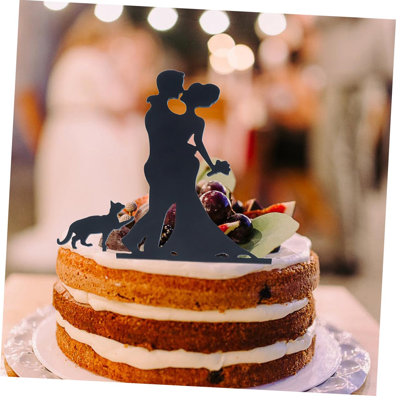 Amazon.co.jp: WHAMVOX 2本セット ウエディングケーキトッパー 結婚