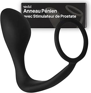 Sinful Anneau Pénien avec Stimulateur de Prostate pour Débutants - Masseurs de Prostate Homme - Stimulateur Prostate Non Vibrant - Massage Prostate Anal - Sex Toy Homme Prostate pour Homme Toy