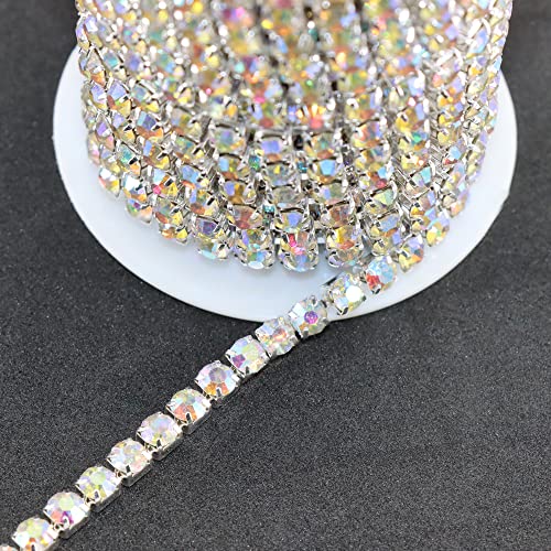 Cadena de diamantes de imitación de cristal flexible para solucionar remates textiles 4