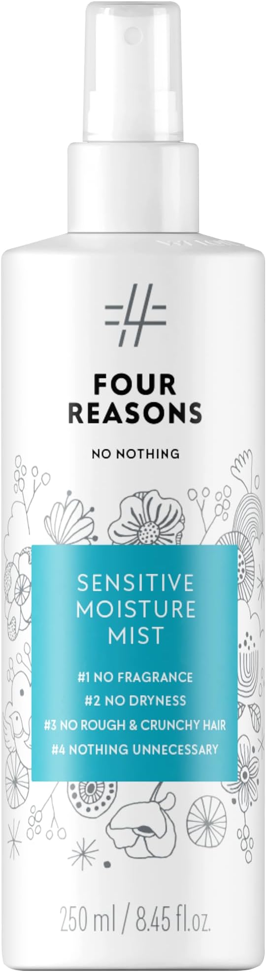 No nothing Moisture Detangling Mist – Fragrance Free Leave In Conditioner Spray & Heat Protectant for Hair – Hypoallergenic Detangler Spray for Sensitive Scalp & Dry Hair, 8.5 fl oz
