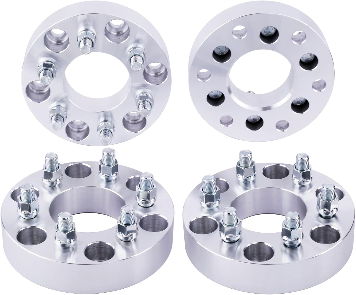 DCVAMOUS 4PC 6x4.5 to 6x5.5 Wheel Adapters 1.5 Inch with 12x1.25 Studs Compatible with Nissan 6 Lug 6x114.3 to 6x139.7 for 2005-2022 Frontier | 2005-2014 Pathfinder | 2005-2015 Xterra