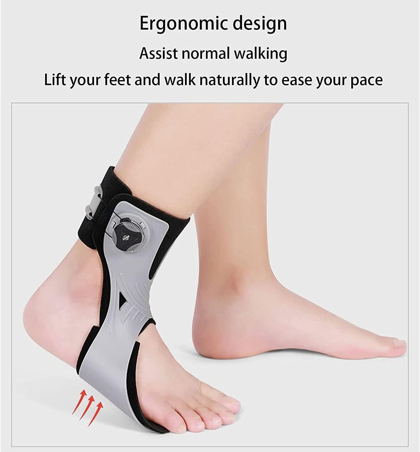 Orteza stawu skokowo-stępowego, Ankle Drop Adjustable Foot Supports Stabiliser For Flaccid And Dorsiflexion Movement(Left,L)